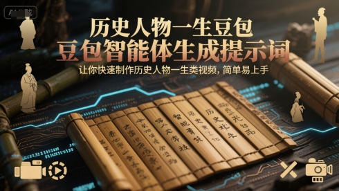 历史人物一生豆包智能体生成提示词，让你快速制作历史人物一生类视频，简单易上手-创薯资源