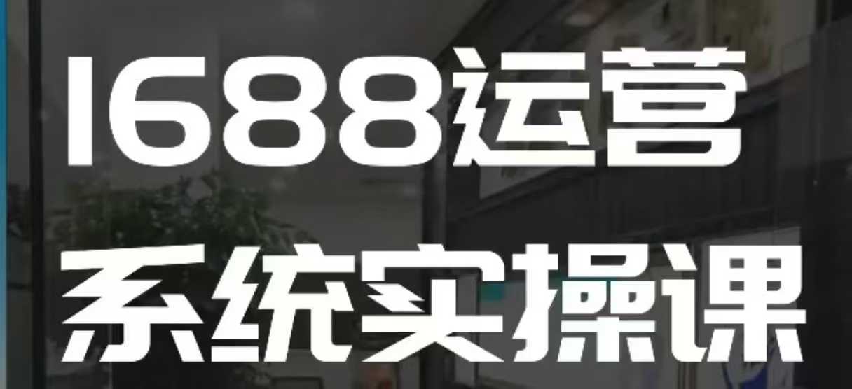 1688高阶运营系统实操课，快速掌握1688店铺运营的核心玩法-创薯资源
