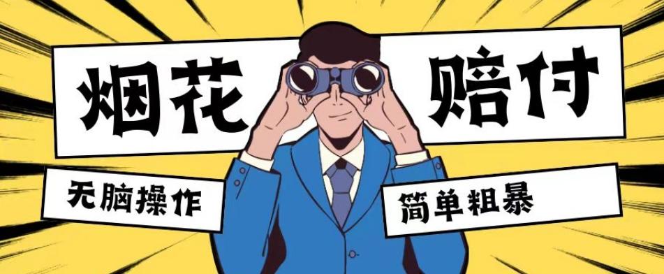 最新蓝海玩法，烟花爆竹赔付，单订单赔付200-500无脑操作【仅揭秘】-创薯资源