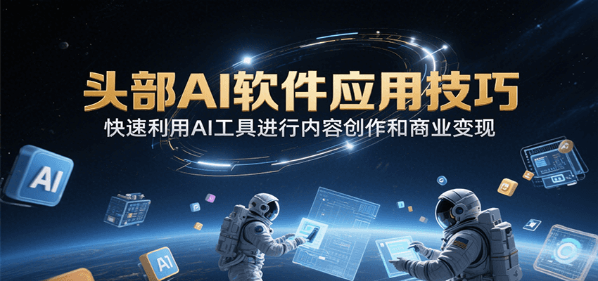 头部AI软件应用技巧，快速利用AI工具进行内容创作和商业变现-创薯资源