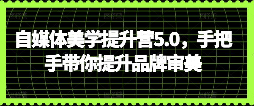 自媒体美学提升营5.0，手把手带你提升品牌审美-创薯资源