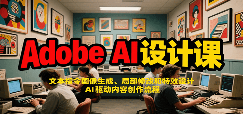Adobe AI设计课：文本指令图像生成、局部修改和特效设计，AI驱动内容创作流程-创薯资源