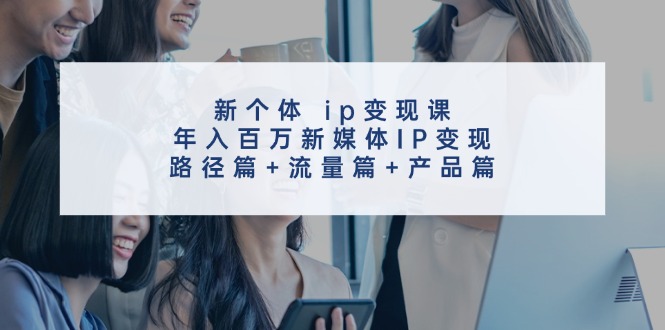 新个体ip变现课，年入百万新媒体IP变现，路径篇+流量篇+产品篇-创薯资源