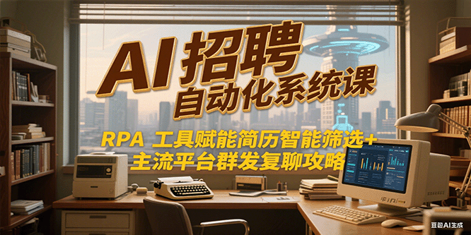 AI招聘自动化系统课，RPA工具赋能简历智能筛选+主流平台群发复聊全攻略-创薯资源