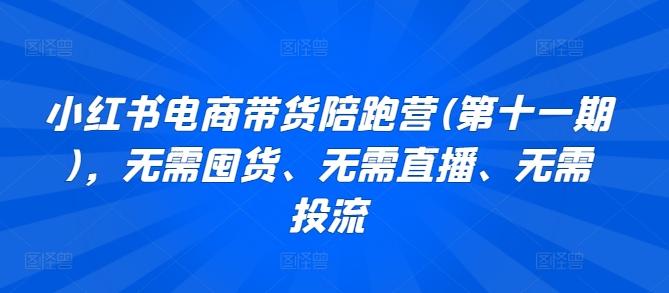 小红书电商带货陪跑营(第十一期)，无需囤货、无需直播、无需投流-创薯资源