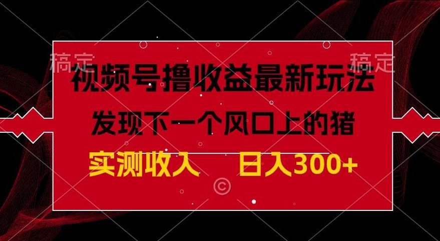 视频号分成计划最新玩法，单条作品几分钟制作完成,日入300+，过年前最后的冲刺-创薯资源