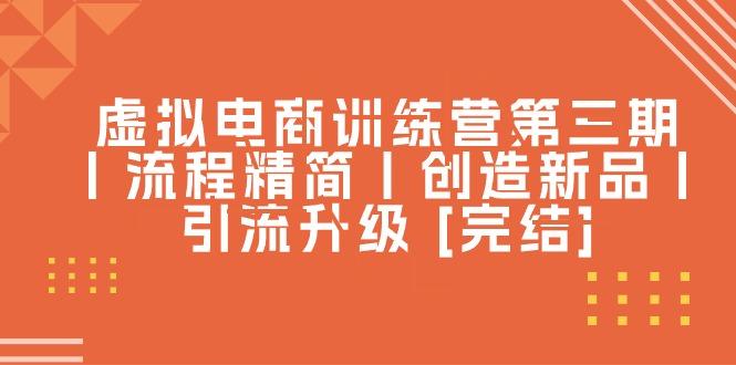 虚拟电商训练营第三期丨流程精简丨创造新品丨引流升级 [完结]-创薯资源