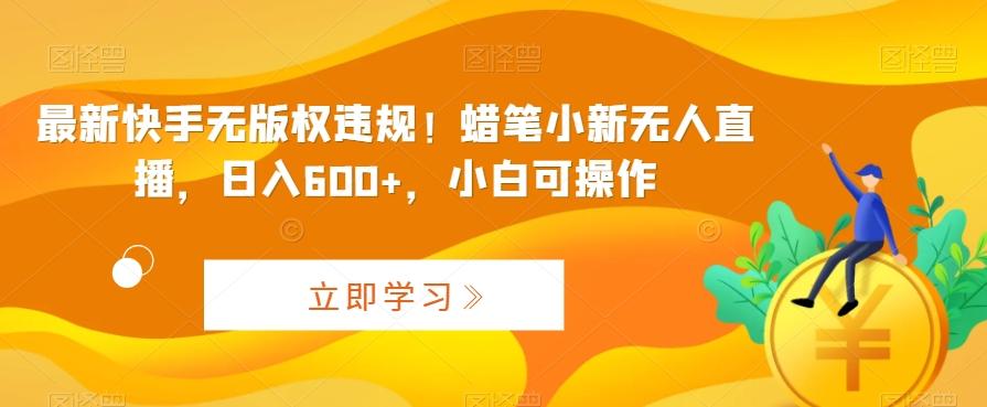最新快手无版权违规！蜡笔小新无人直播，日入600+，小白可操作【揭秘】-创薯资源