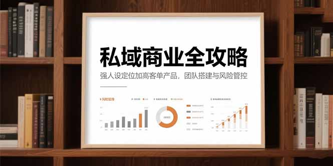 私域商业全攻略，强人设定位加高客单产品，团队搭建与风险管控-创薯资源