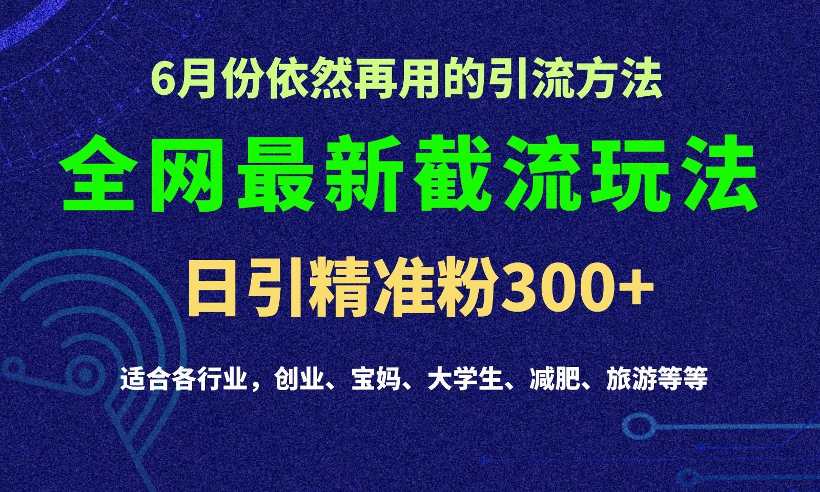 2024全网最新截留玩法，每日引流突破300+-创薯资源