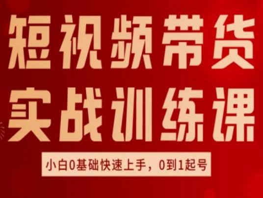 短视频带货实战训练课，好物分享实操，小白0基础快速上手，0到1起号-创薯资源