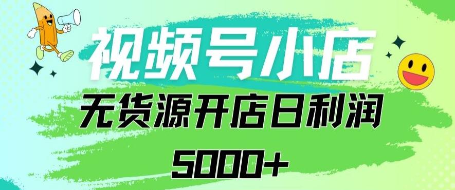 视频号无货源小店从0到1日订单量千单以上纯利润稳稳5000+【揭秘】-创薯资源