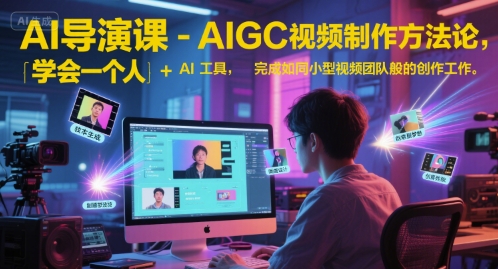 AI导演课-AIGC视频制作方法论，学会一个人+AI工具，完成如同小型视频团队般的创作工作，实现导演梦-创薯资源