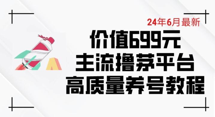 6月最新价值699的主流撸茅台平台精品养号下车攻略【揭秘】-创薯资源