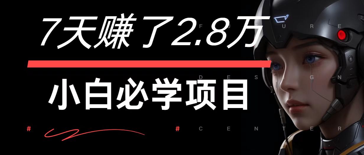 7天赚了2.8万！每单利润最少500+，轻松月入7万+小白有手就行-创薯资源