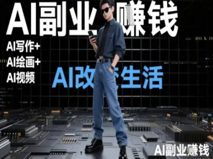 AI改变生活(Ai写作+AI绘画+Ai视频)，AI副业挣钱-创薯资源