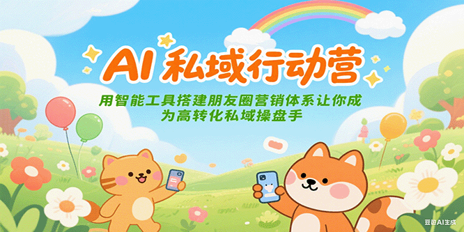AI私域行动营：用智能工具搭建朋友圈营销体系让你成为高转化私域操盘手-创薯资源