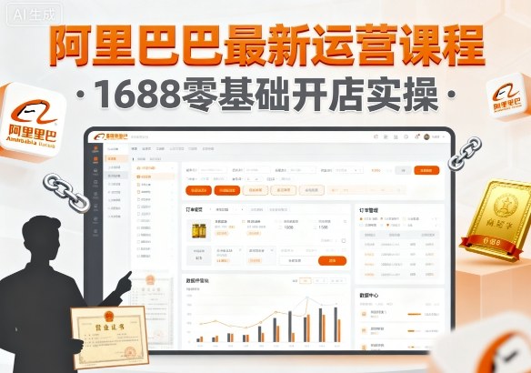阿里巴巴最新运营课程，1688零基础开店实操-创薯资源