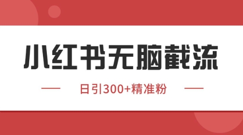小红书只要你有同行就能获客，独家野路子获客玩法，暴力截流【揭秘】-创薯资源