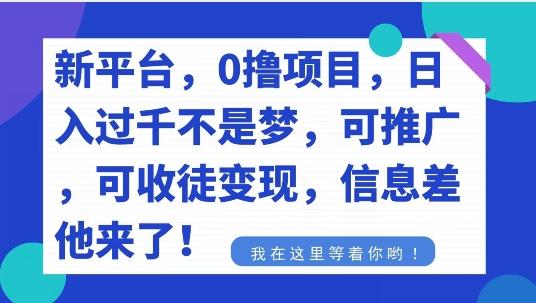 不要再花冤枉钱了，0撸项目，每天坚持，稳定1000+-创薯资源