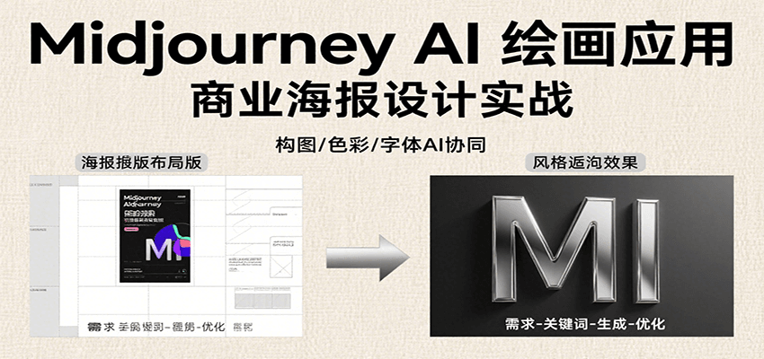 Midjourney AI绘画应用，关键词指令解析、漫画头像制作、海报设计、3D人物生成等-创薯资源