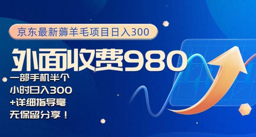京东最新薅羊毛项目小白怎么做到日入300+一部手机半小时搞定-创薯资源