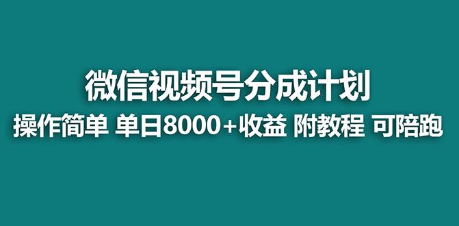 【蓝海项目】视频号分成计划最新玩法，单天收益8000+，附玩法教程，24年…-创薯资源