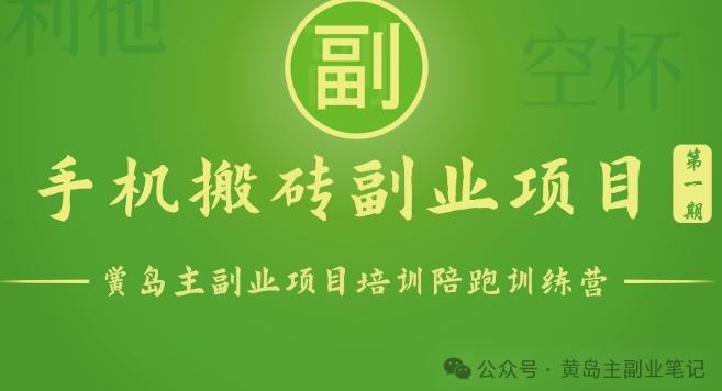 手机搬砖小副业项目训练营1.0，实测1小时收益50+，一部手机轻松日入100+-创薯资源