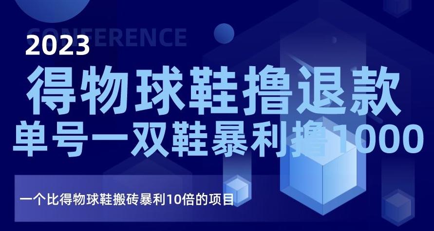 2023得物球鞋撸退款，单号一双鞋暴利撸1000，一个比得物球鞋搬砖暴利10倍的项目【揭秘】-创薯资源