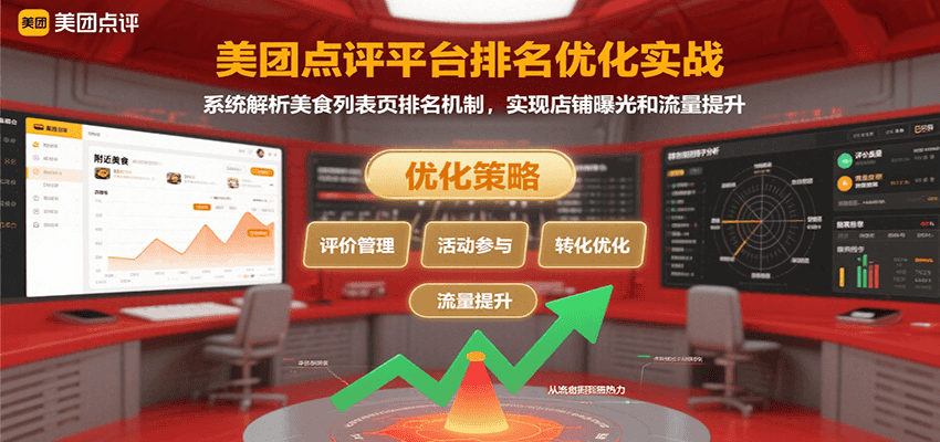 美团点评平台排名优化实战，系统解析美食列表页排名机制，实现店铺曝光和流量提升-创薯资源