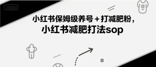 小红书保姆级养号+打减肥粉，小红书减肥打法sop-创薯资源