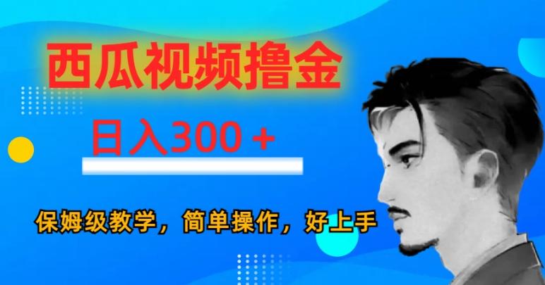 西瓜视频撸金日入300，保姆级教学，简单操作，好上手-创薯资源