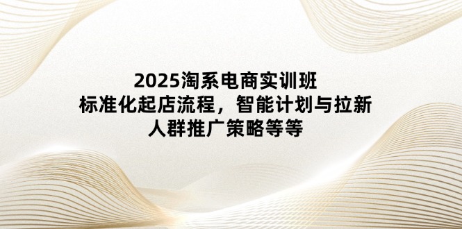 2025淘系电商实训班：标准化起店流程，智能计划与拉新，人群推广策略等等-创薯资源