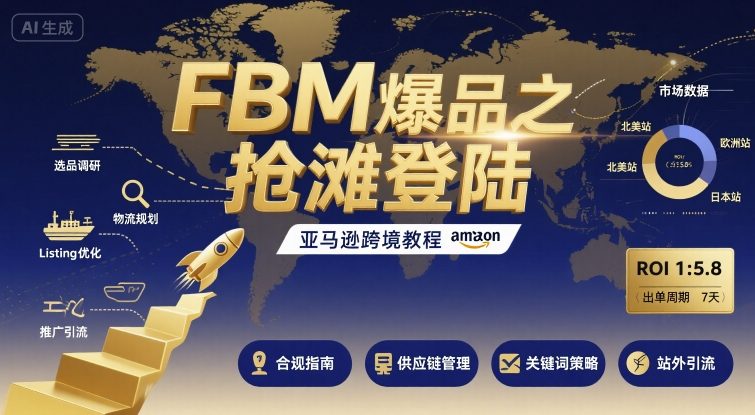 FBM爆品之抢滩登陆-亚马逊跨境教程-创薯资源