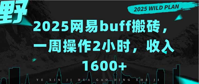 2025网易buff搬砖，一周操作2小时，收入1600+-创薯资源