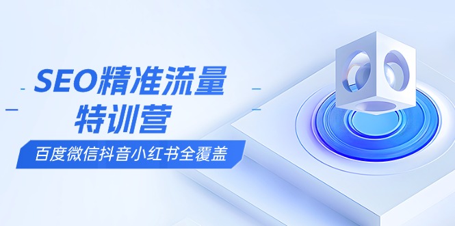 SEO精准流量特训营，百度微信抖音小红书全覆盖，带你搞懂搜索优化核心技巧-创薯资源