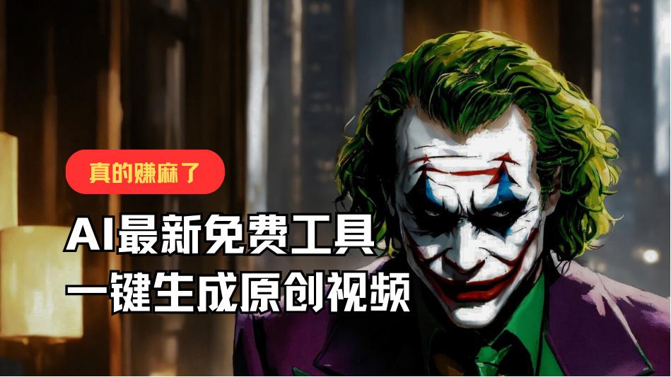 最新免费AI工具，一键生成原创视频，佛系搬运，轻松月入10000+！-创薯资源