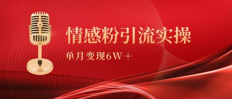 (9473期)单月变现6w+，情感粉引流变现实操课-创薯资源