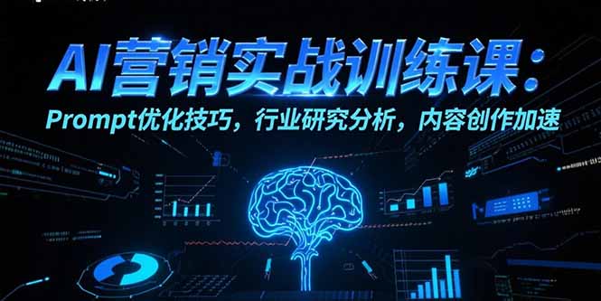 AI营销实战训练课：Prompt优化技巧，行业研究分析，内容创作加速-创薯资源