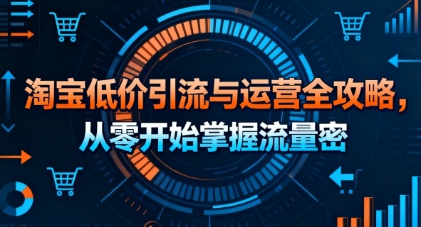 淘宝低价引流与运营全攻略，从零开始掌握流量密码-创薯资源