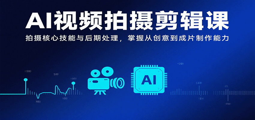 AI视频拍摄剪辑课，拍摄核心技能与后期处理，掌握从创意到成片制作能力-创薯资源