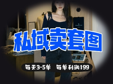 私域卖套图每天3-5单，每单利润99-创薯资源