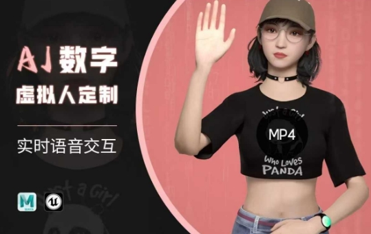 Ai数字人虚拟(智能体)实时语音交互特训营，​自行定制超写实角色AI数字人交互技术-创薯资源