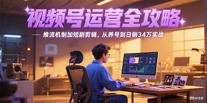 2025视频号运营全攻略，推流机制加短剧剪辑，从养号到日销34万实战-创薯资源
