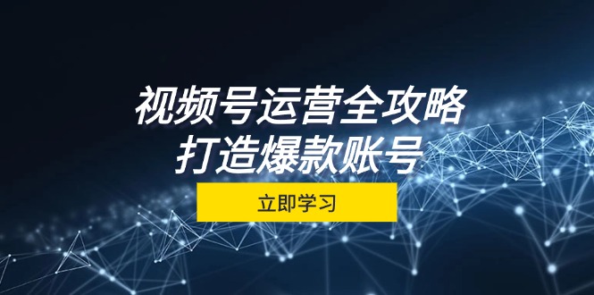 视频号运营全攻略，从定位到成交一站式学习，视频号核心秘诀，打造爆款…-创薯资源