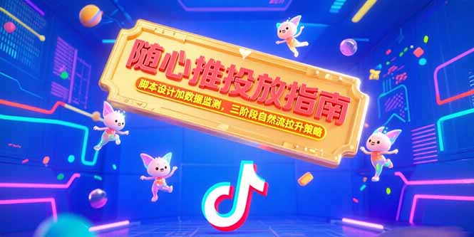 随心推投放指南，脚本设计加数据监测，三阶段自然流拉升策略-创薯资源