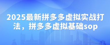 2025最新拼多多虚拟实战打法，拼多多虚拟基础sop-创薯资源