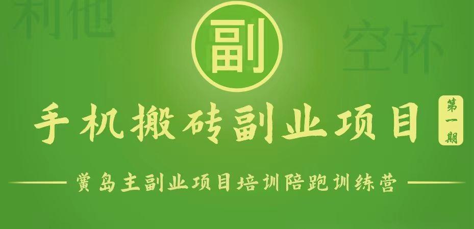 手机搬砖小副业项目训练营1.0，能用手机做的简单小副业-创薯资源