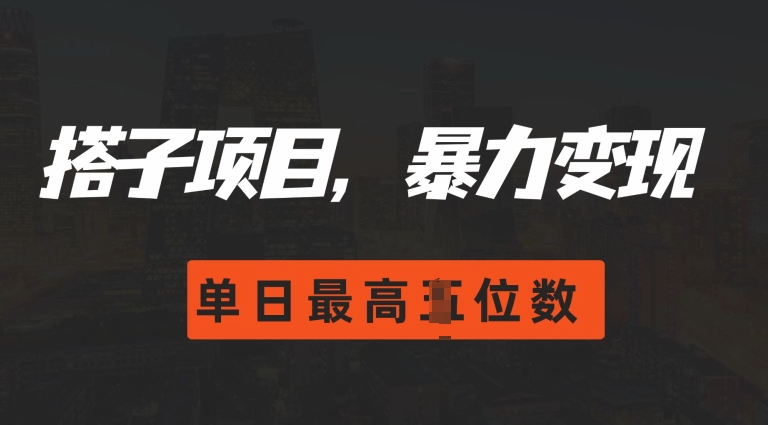 2024搭子玩法，0门槛，暴力变现，单日最高破四位数【揭秘】-创薯资源