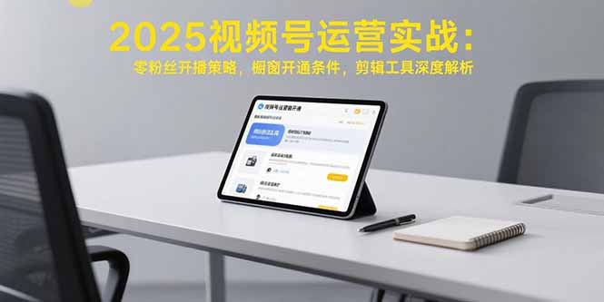 2025视频号运营实战：零粉丝开播策略，橱窗开通条件，剪辑工具深度解析-创薯资源